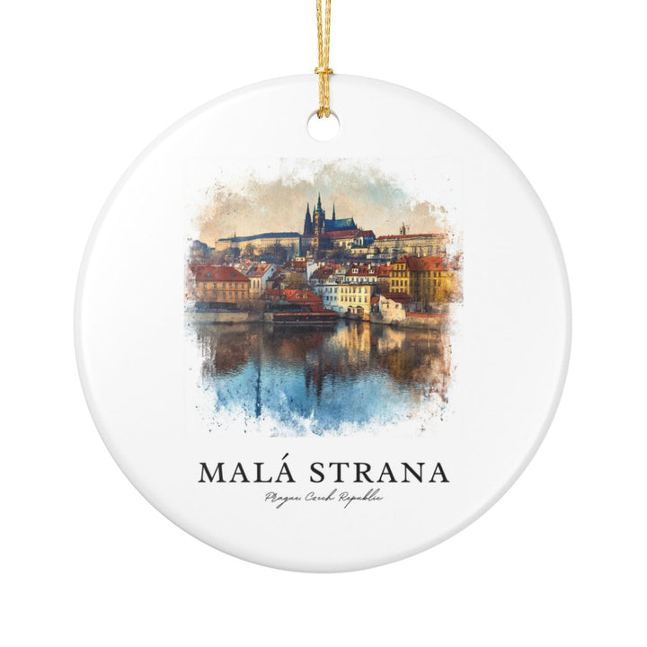 Malá Strana Czech Republic Ornament: Unique Malá Strana Souvenir, Malá Strana Czech Republic Xmas Decor, and Authentic Malá Strana Gift
