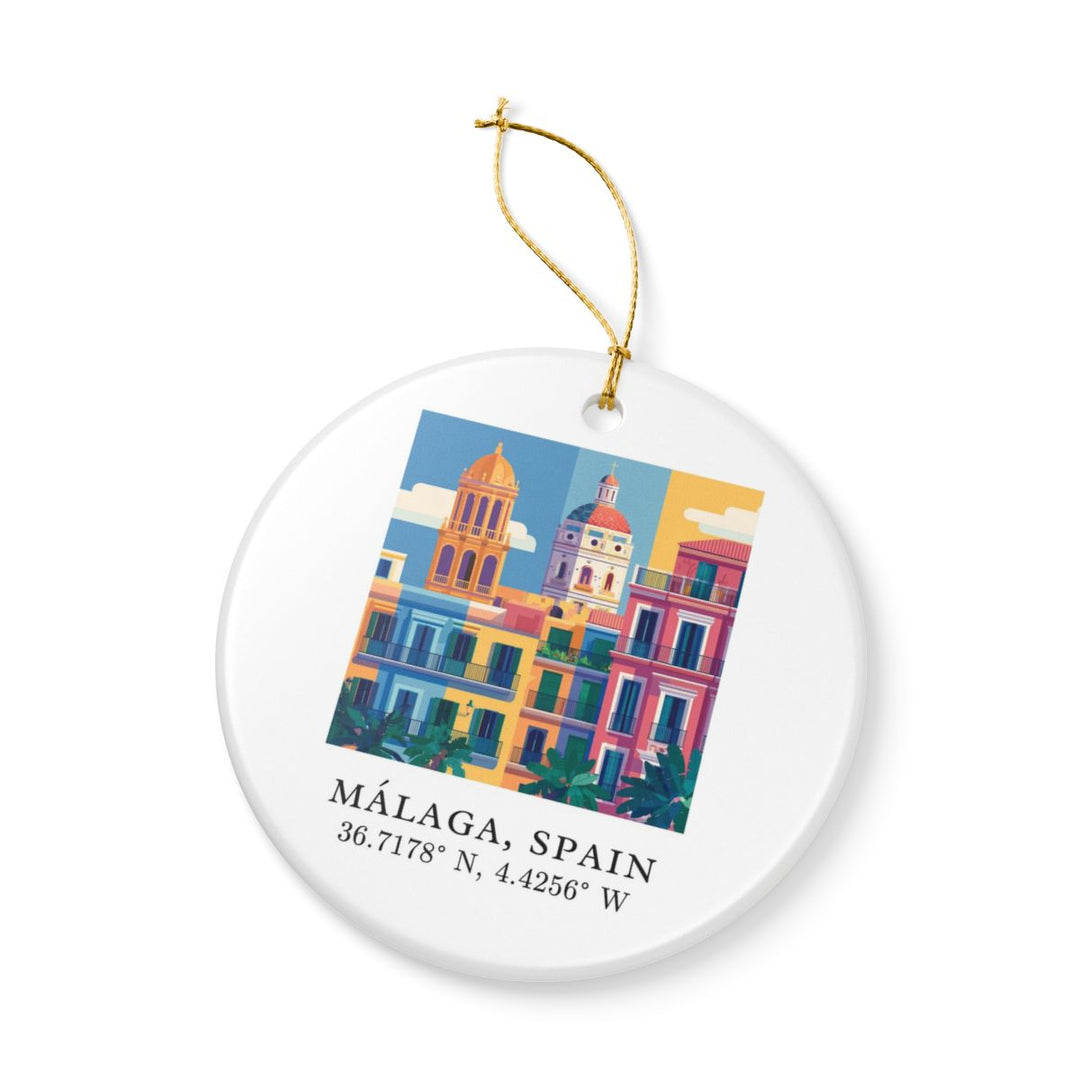 Malaga Spain Ornament: Unique Malaga Souvenir, Malaga Spain Xmas Decor, and Authentic Malaga Gift