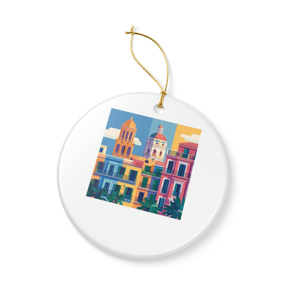 Malaga Spain Ornament: Unique Malaga Souvenir, Malaga Spain Xmas Decor, and Authentic Malaga Gift
