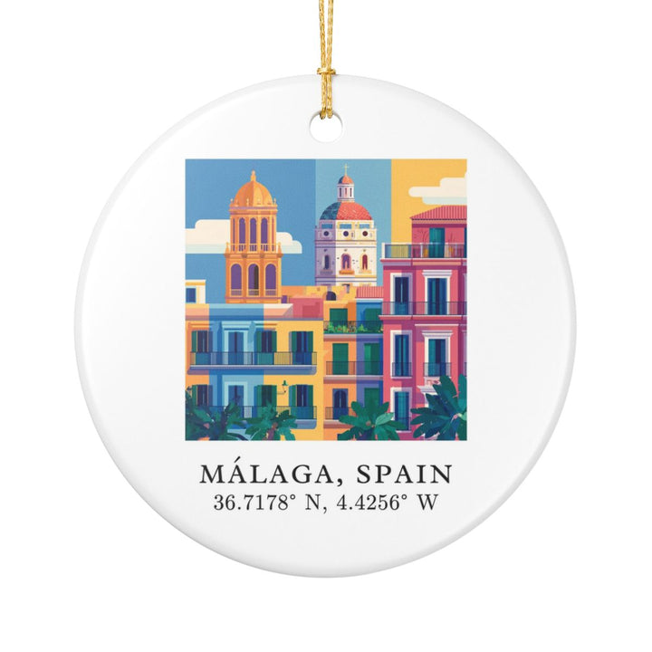 Malaga Spain Ornament: Unique Malaga Souvenir, Malaga Spain Xmas Decor, and Authentic Malaga Gift