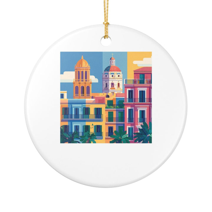 Malaga Spain Ornament: Unique Malaga Souvenir, Malaga Spain Xmas Decor, and Authentic Malaga Gift