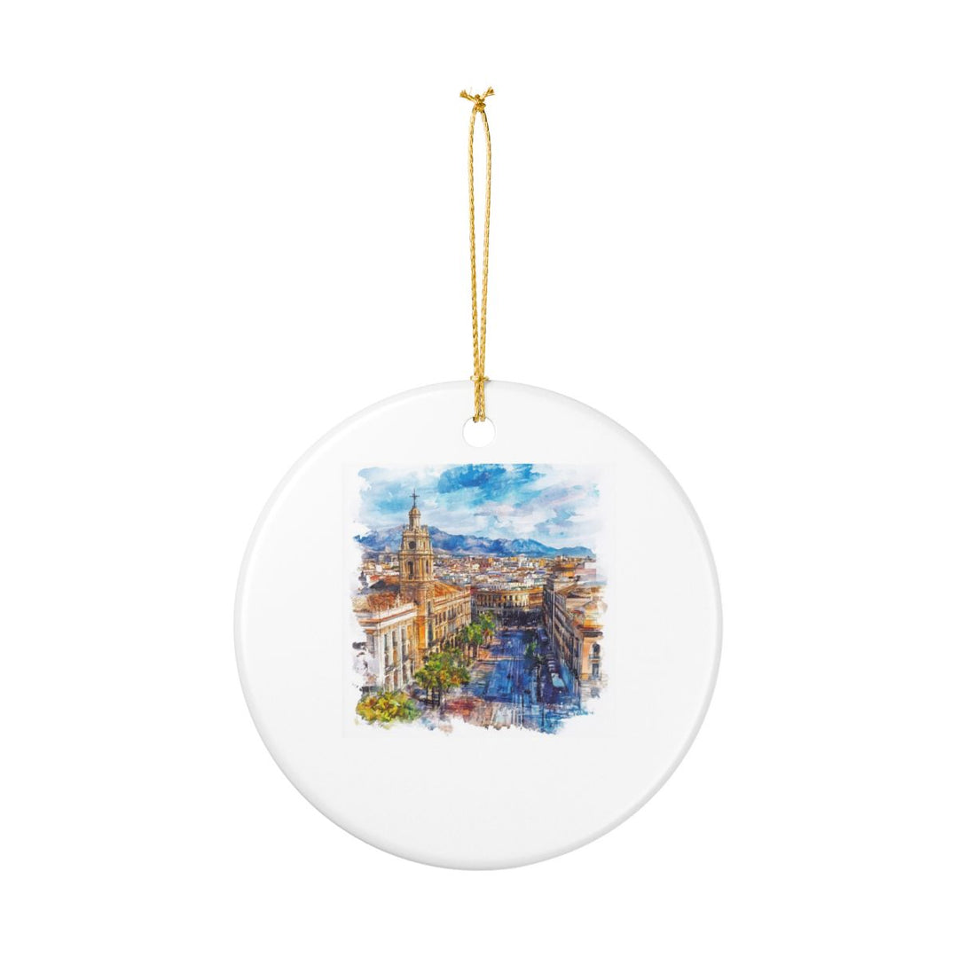 Malaga Spain Ornament: Unique Malaga Souvenir, Malaga Spain Xmas Decor, and Authentic Malaga Gift