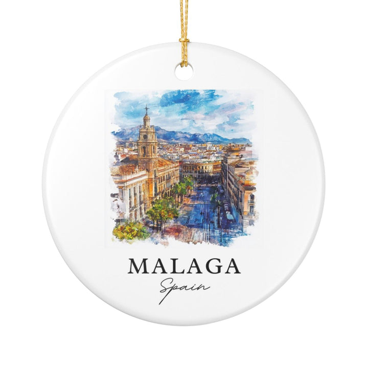 Malaga Spain Ornament: Unique Malaga Souvenir, Malaga Spain Xmas Decor, and Authentic Malaga Gift