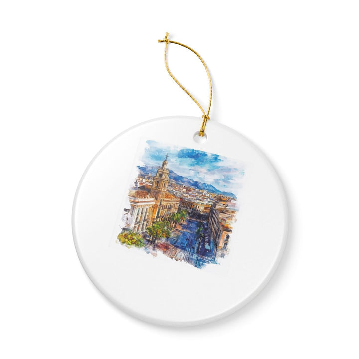 Malaga Spain Ornament: Unique Malaga Souvenir, Malaga Spain Xmas Decor, and Authentic Malaga Gift