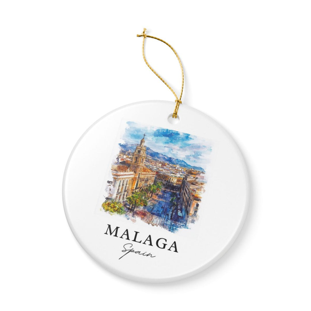Malaga Spain Ornament: Unique Malaga Souvenir, Malaga Spain Xmas Decor, and Authentic Malaga Gift