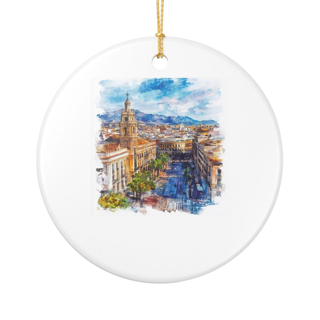 Malaga Spain Ornament: Unique Malaga Souvenir, Malaga Spain Xmas Decor, and Authentic Malaga Gift