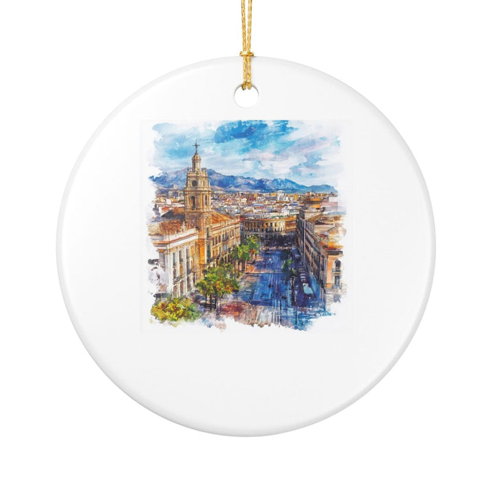 Malaga Spain Ornament: Unique Malaga Souvenir, Malaga Spain Xmas Decor, and Authentic Malaga Gift