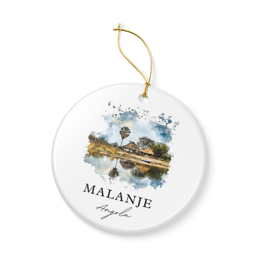 Malanje Angola Ornament: Unique Malanje Angola Souvenir, Malanje Angola Xmas Decor, and Authentic Malanje Angola Gift
