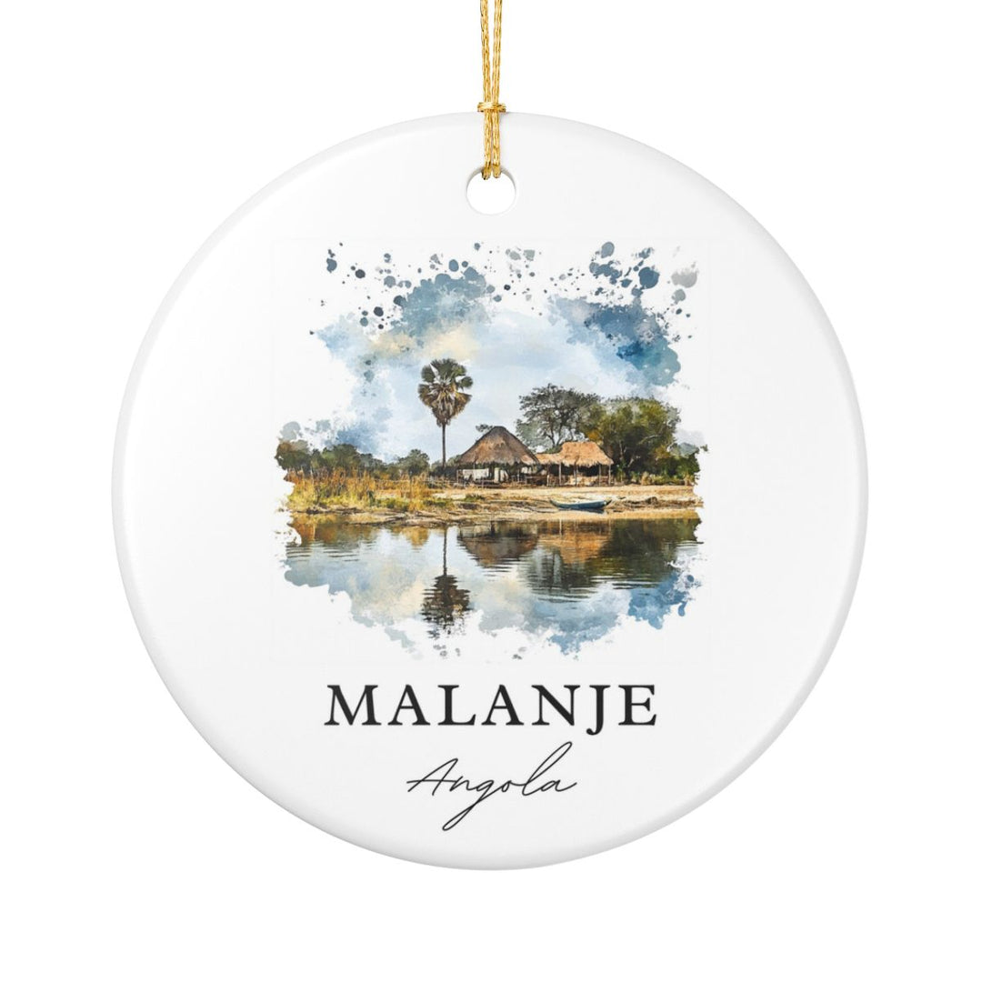 Malanje Angola Ornament: Unique Malanje Angola Souvenir, Malanje Angola Xmas Decor, and Authentic Malanje Angola Gift