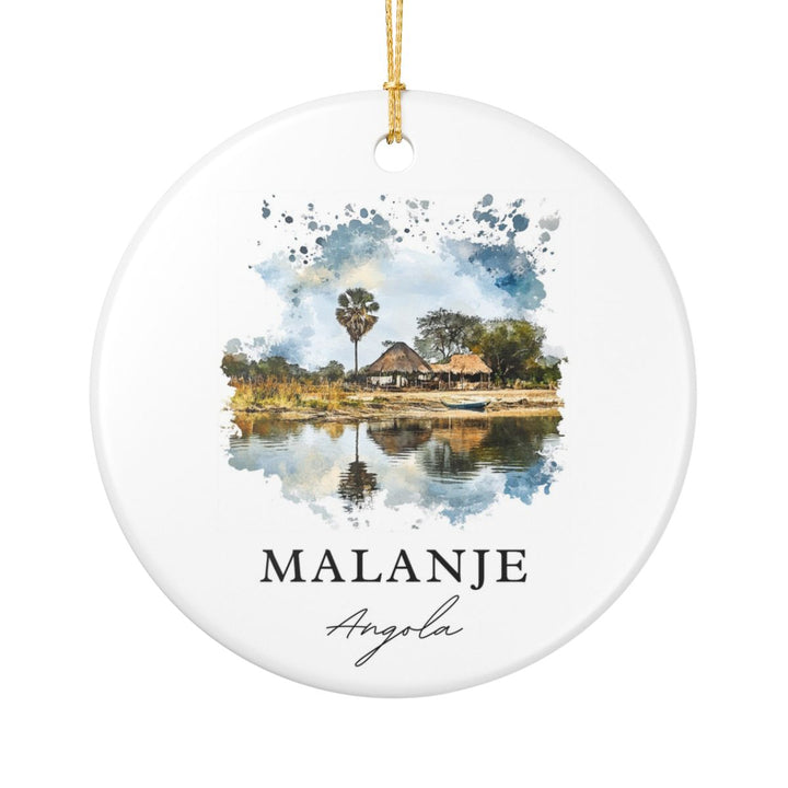 Malanje Angola Ornament: Unique Malanje Angola Souvenir, Malanje Angola Xmas Decor, and Authentic Malanje Angola Gift