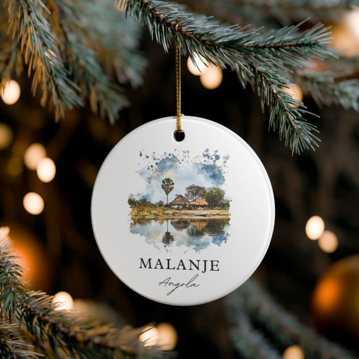 Malanje Angola Ornament: Unique Malanje Angola Souvenir, Malanje Angola Xmas Decor, and Authentic Malanje Angola Gift