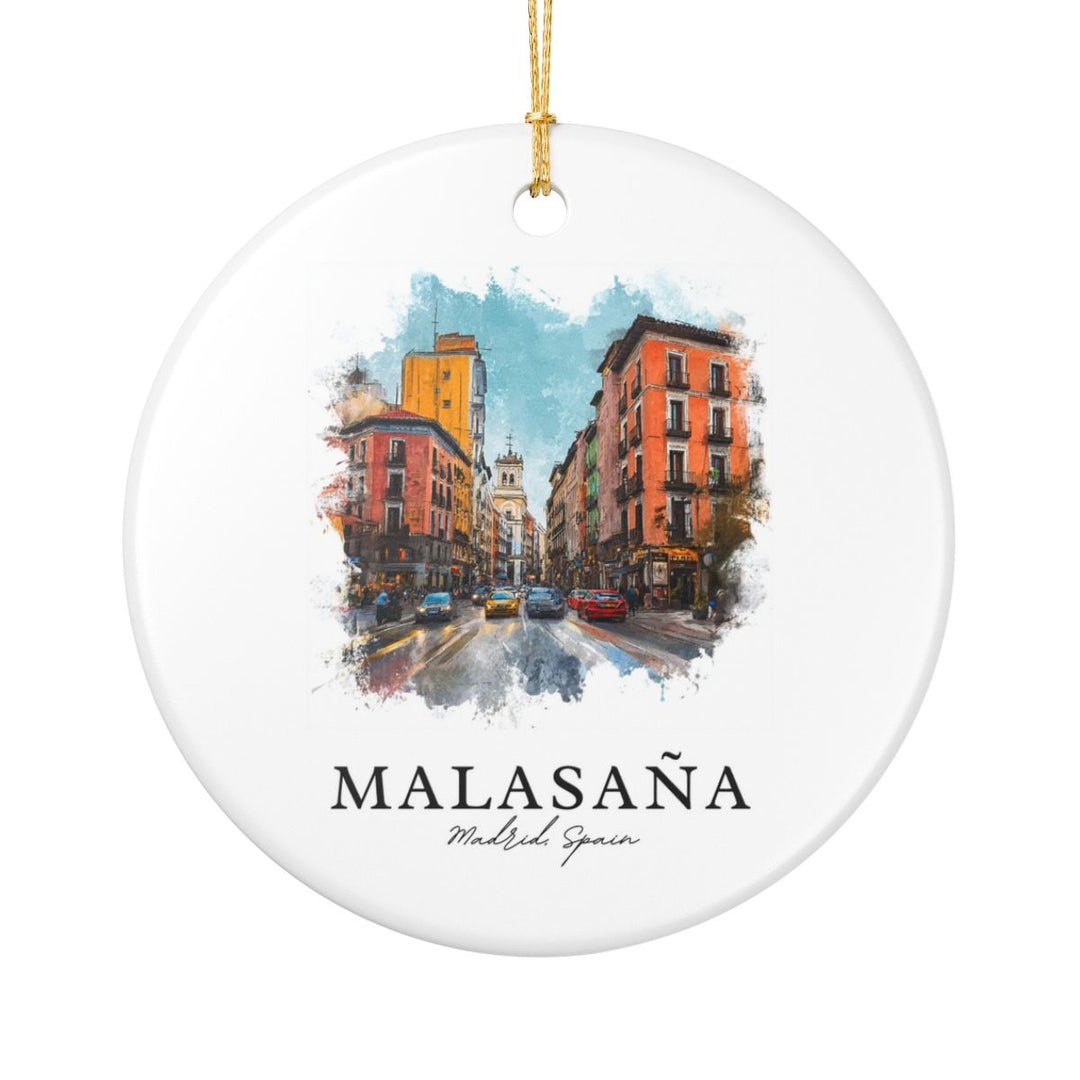Malasaña Spain Ornament: Unique Malasaña Souvenir, Malasaña Spain Xmas Decor, and Authentic Malasaña Gift