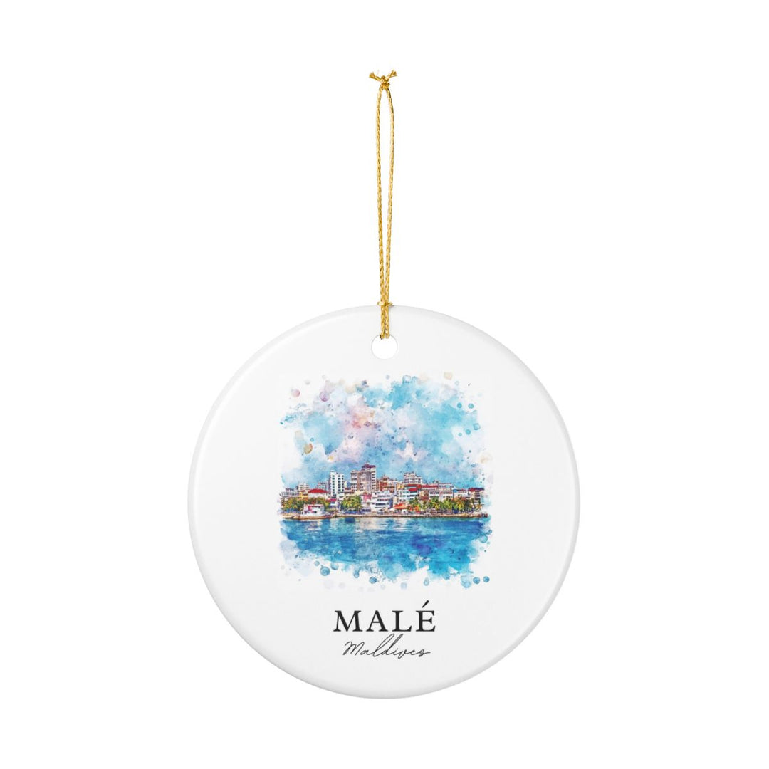Malé Maldives Ornament: Unique Malé Maldives Souvenir, Malé Maldives Xmas Decor, and Authentic Malé Maldives Gift
