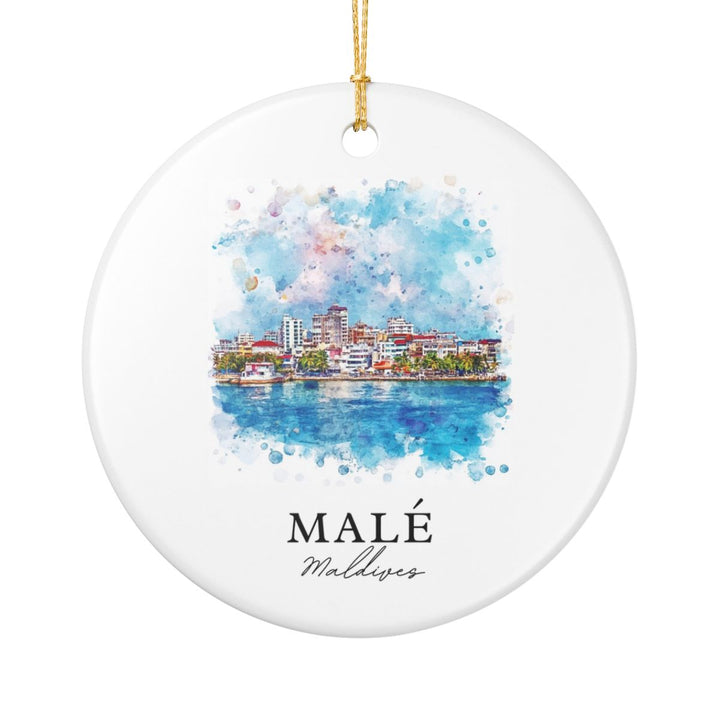 Malé Maldives Ornament: Unique Malé Maldives Souvenir, Malé Maldives Xmas Decor, and Authentic Malé Maldives Gift