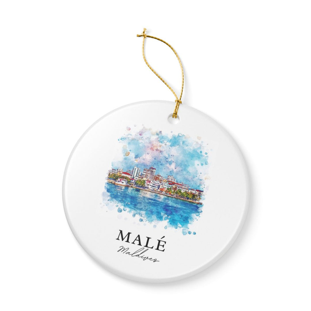 Malé Maldives Ornament: Unique Malé Maldives Souvenir, Malé Maldives Xmas Decor, and Authentic Malé Maldives Gift