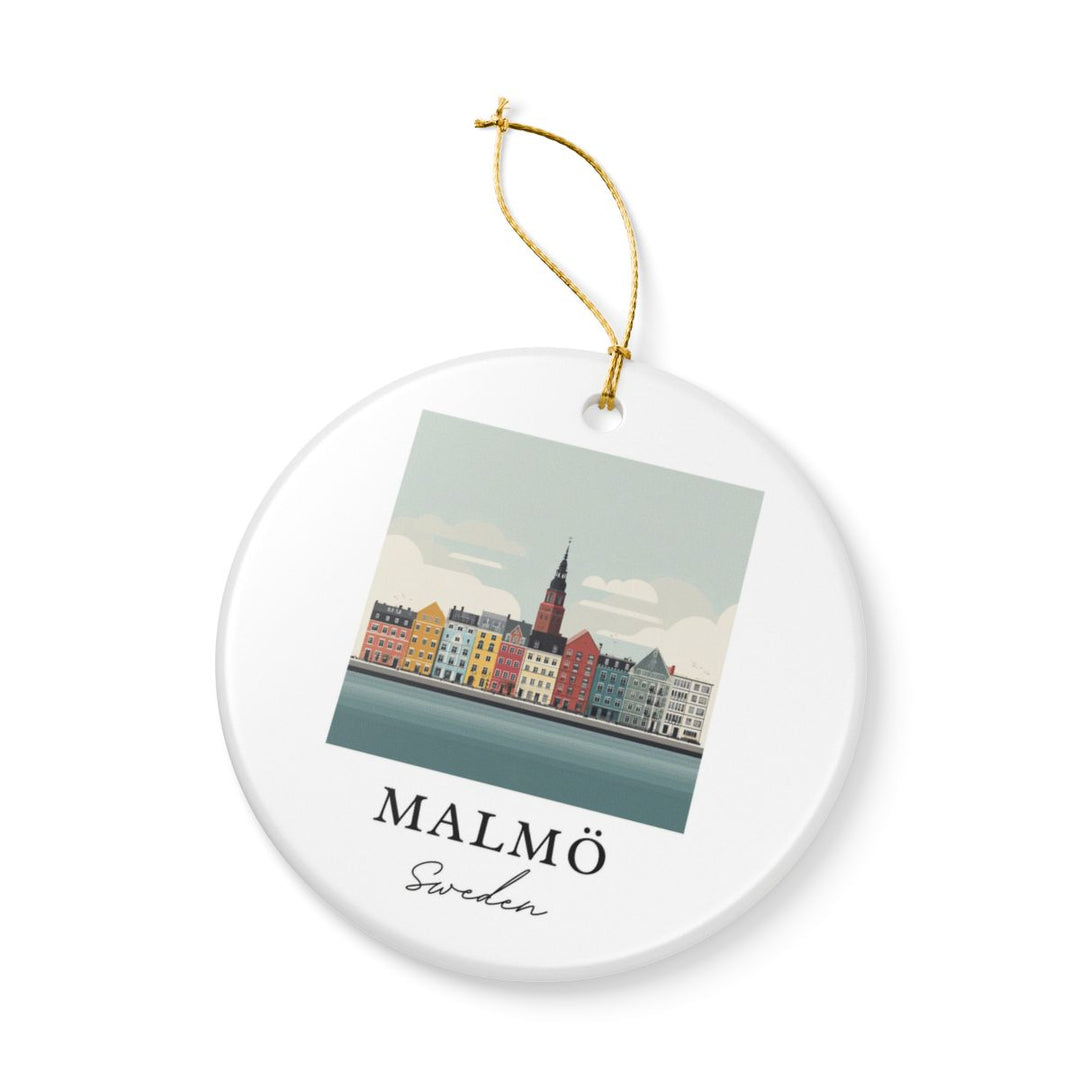 Malmo Sweden Ornament: Unique Malmo Sweden Souvenir, Malmo Sweden Xmas Decor, and Authentic Malmo Sweden Gift