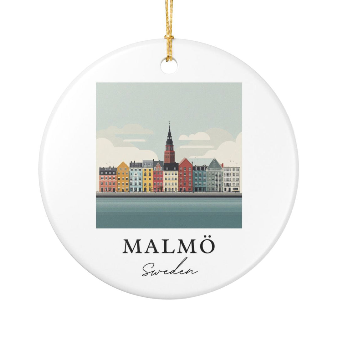 Malmo Sweden Ornament: Unique Malmo Sweden Souvenir, Malmo Sweden Xmas Decor, and Authentic Malmo Sweden Gift