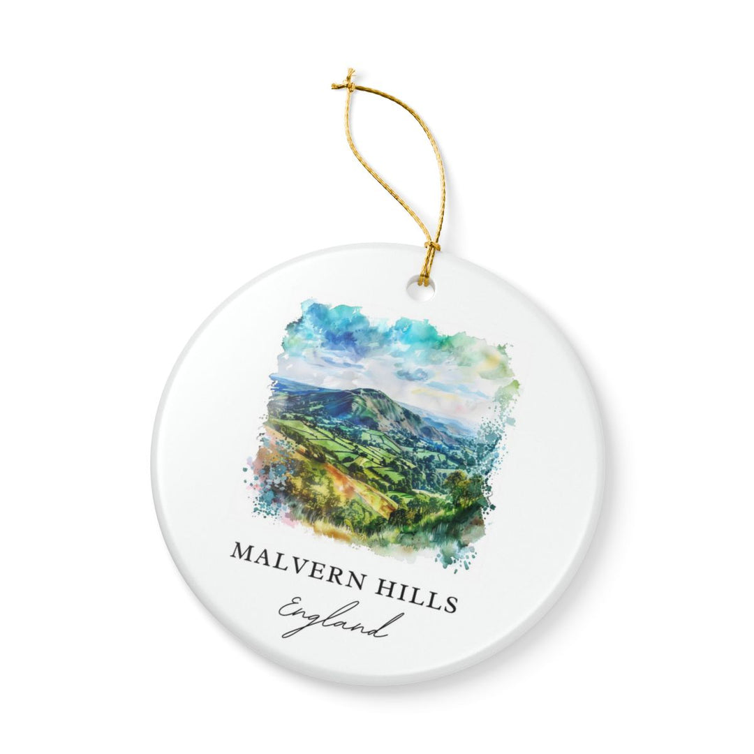 Malvern Hills UK Ornament: Unique Malvern Hills Souvenir, Malvern Hills United Kingdom Xmas Decor, and Authentic Malvern Hills Gift