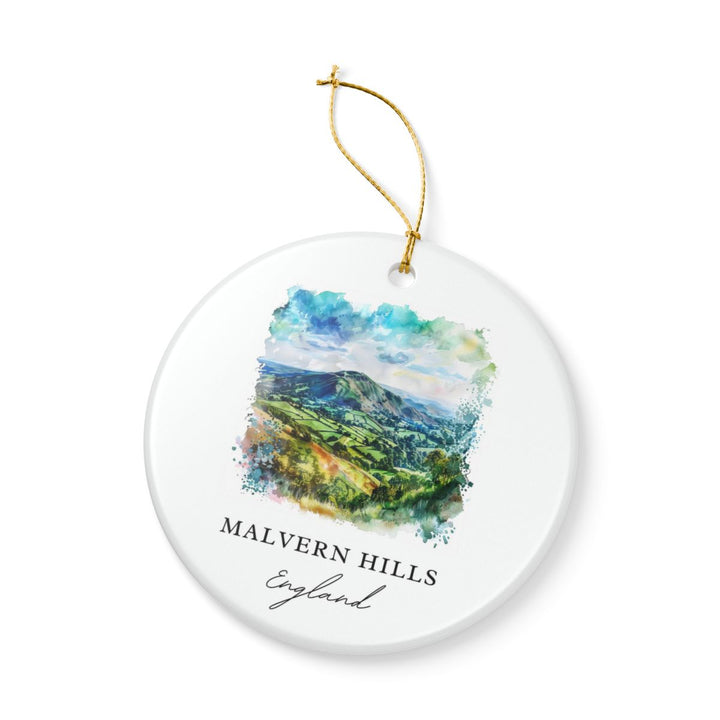 Malvern Hills UK Ornament: Unique Malvern Hills Souvenir, Malvern Hills United Kingdom Xmas Decor, and Authentic Malvern Hills Gift