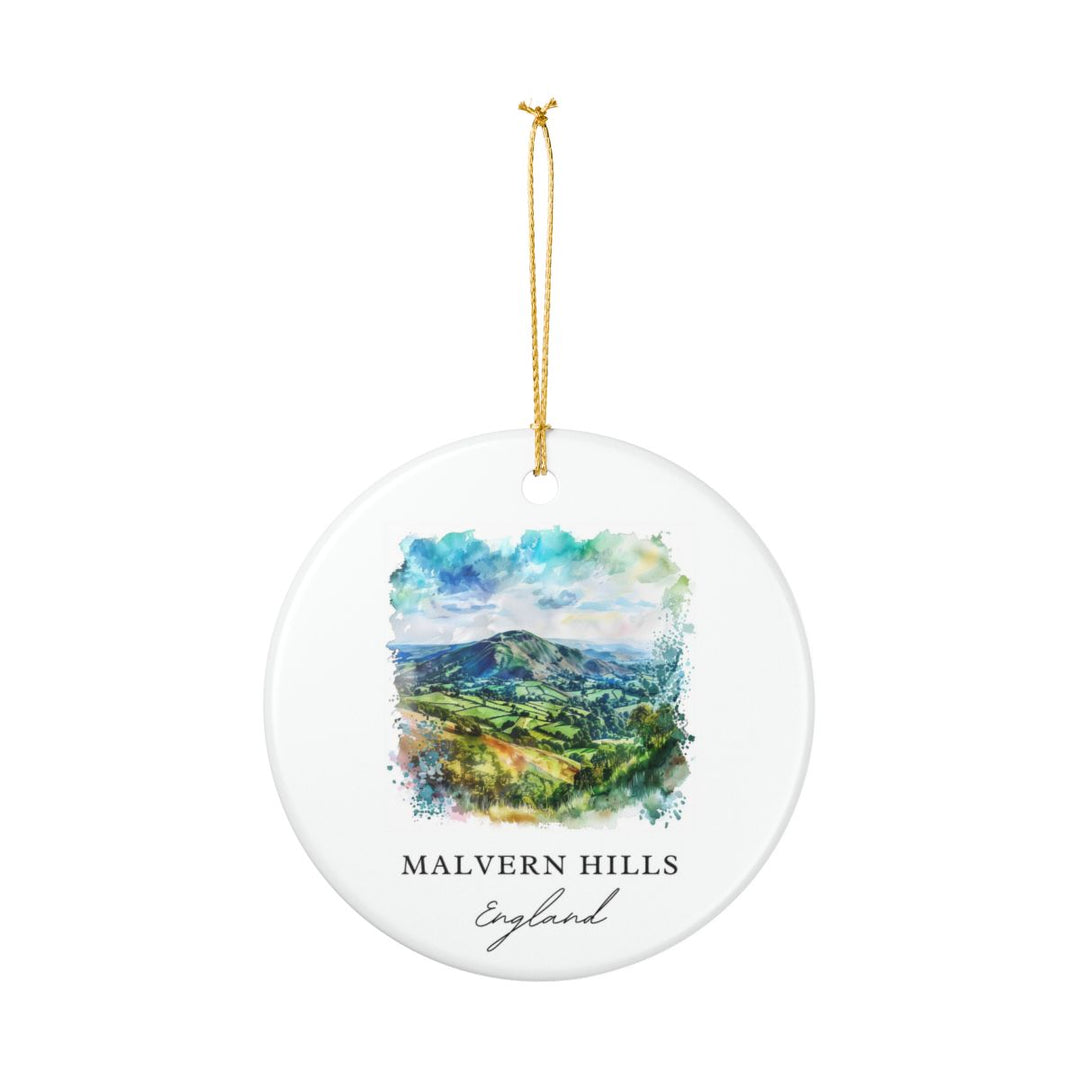 Malvern Hills UK Ornament: Unique Malvern Hills Souvenir, Malvern Hills United Kingdom Xmas Decor, and Authentic Malvern Hills Gift