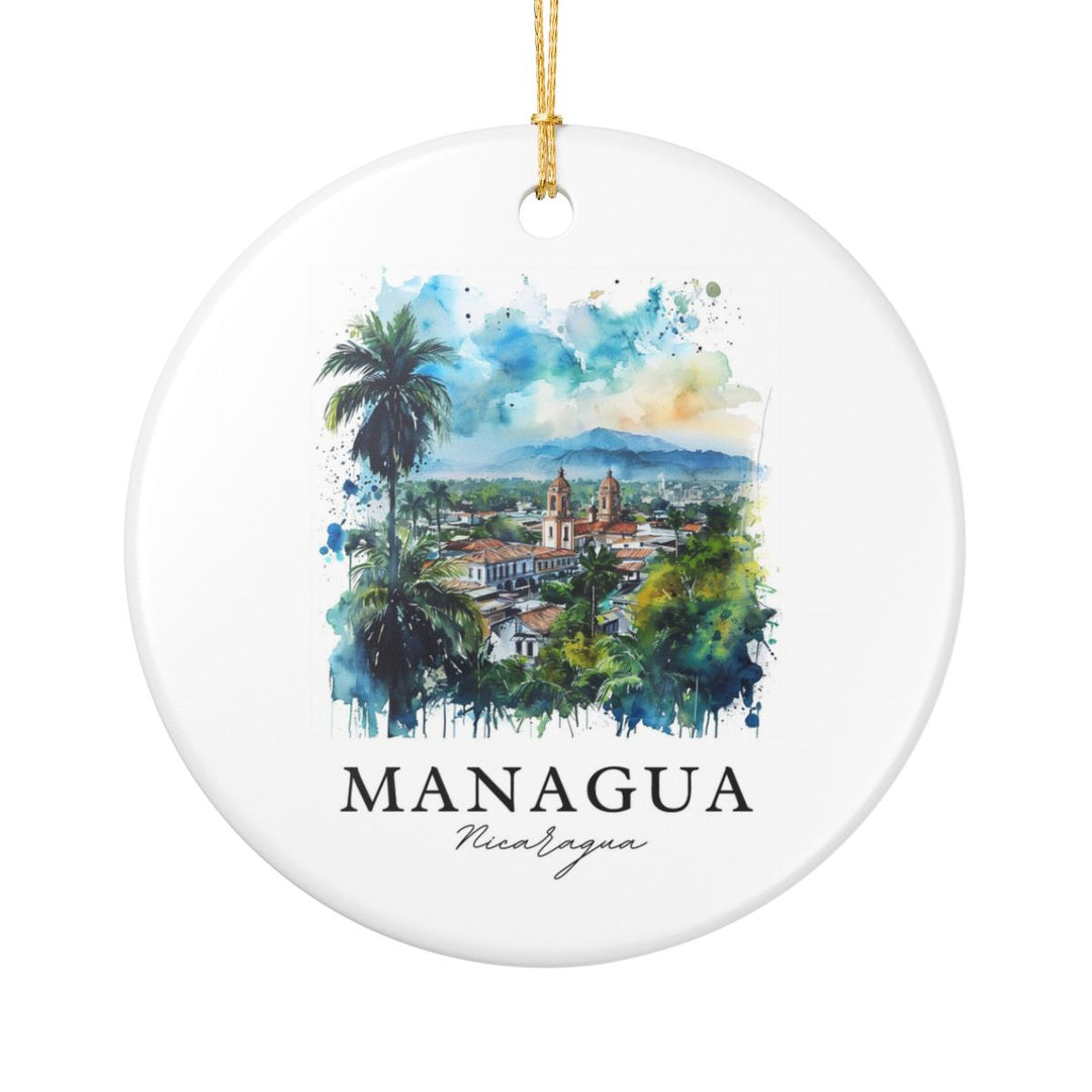 Managua Nicaragua Ornament: Unique Managua Nicaragua Souvenir, Managua Nicaragua Xmas Decor, and Authentic Managua Nicaragua Gift