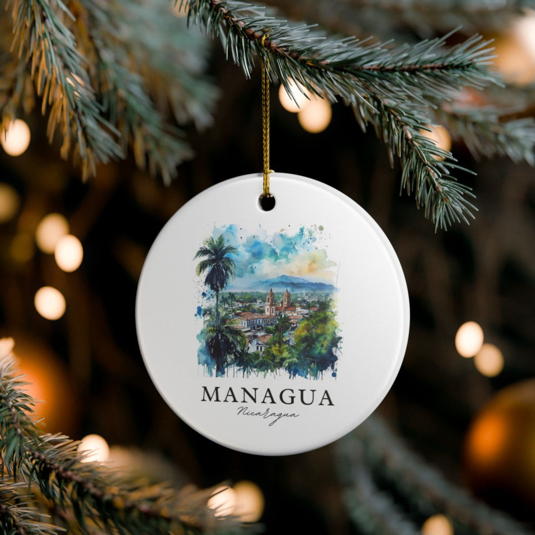 Managua Nicaragua Ornament: Unique Managua Nicaragua Souvenir, Managua Nicaragua Xmas Decor, and Authentic Managua Nicaragua Gift