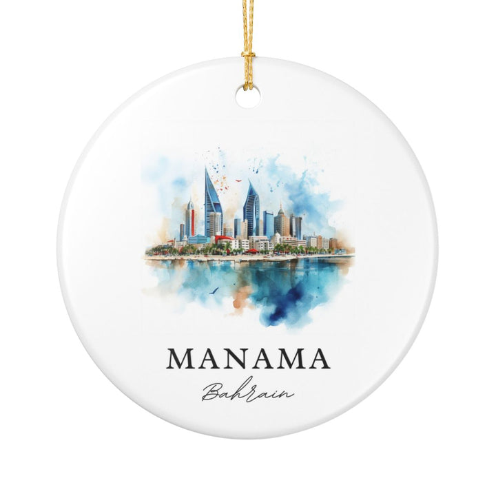 Manama Bahrain Ornament: Unique Manama Bahrain Souvenir, Manama Bahrain Xmas Decor, and Authentic Manama Bahrain Gift