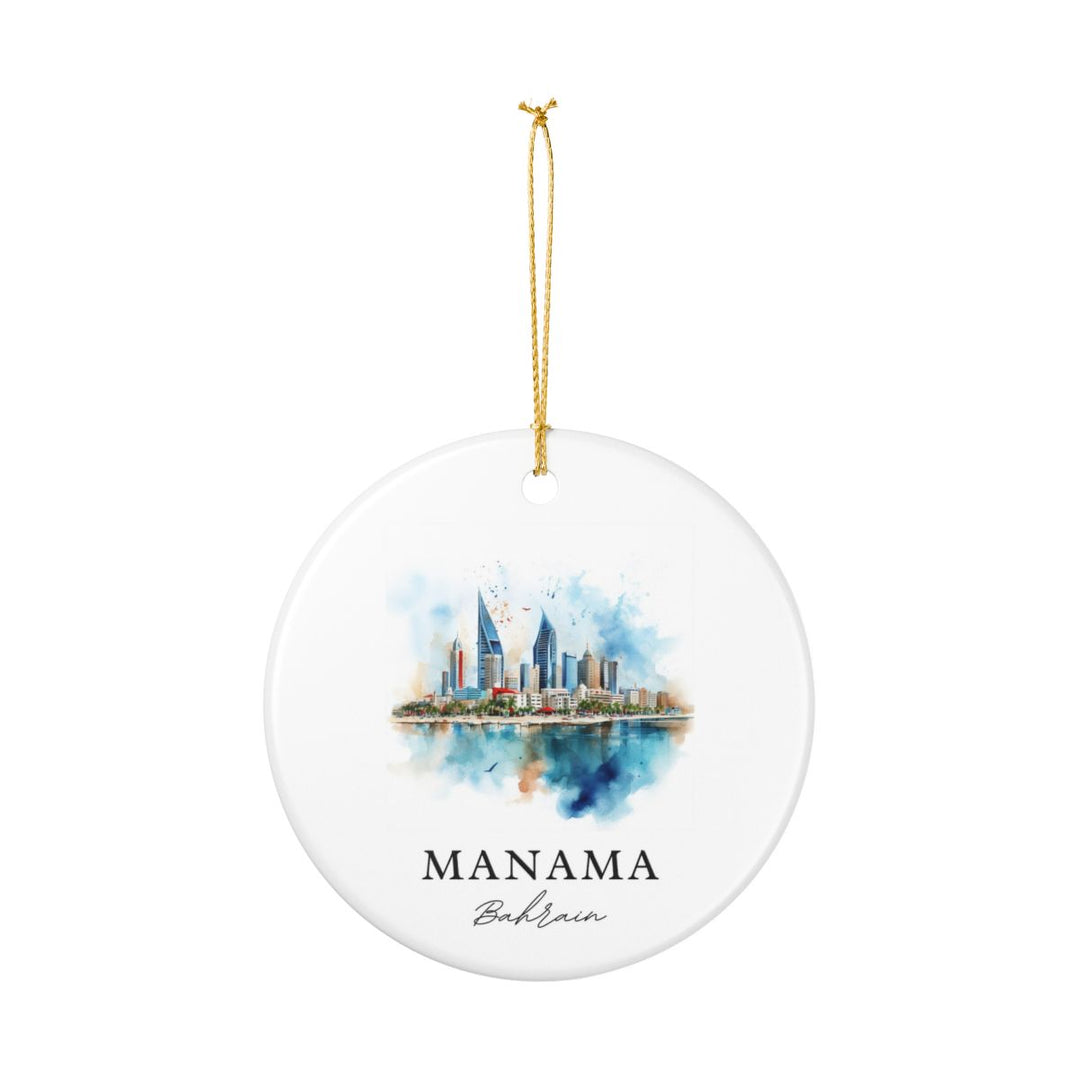 Manama Bahrain Ornament: Unique Manama Bahrain Souvenir, Manama Bahrain Xmas Decor, and Authentic Manama Bahrain Gift