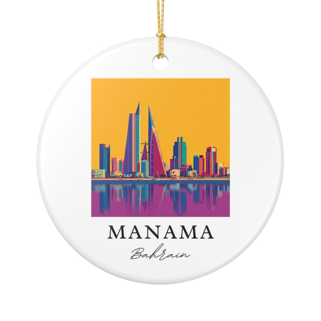 Manama Bahrain Ornament: Unique Manama Bahrain Souvenir, Manama Bahrain Xmas Decor, and Authentic Manama Bahrain Gift