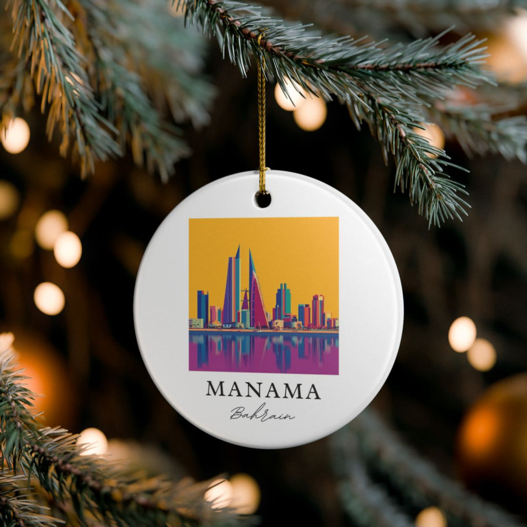 Manama Bahrain Ornament: Unique Manama Bahrain Souvenir, Manama Bahrain Xmas Decor, and Authentic Manama Bahrain Gift