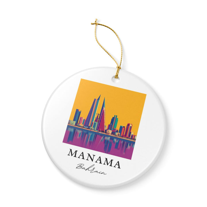 Manama Bahrain Ornament: Unique Manama Bahrain Souvenir, Manama Bahrain Xmas Decor, and Authentic Manama Bahrain Gift