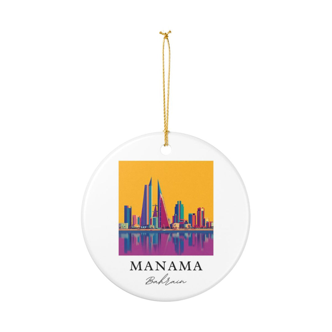 Manama Bahrain Ornament: Unique Manama Bahrain Souvenir, Manama Bahrain Xmas Decor, and Authentic Manama Bahrain Gift