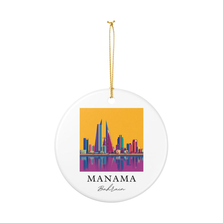 Manama Bahrain Ornament: Unique Manama Bahrain Souvenir, Manama Bahrain Xmas Decor, and Authentic Manama Bahrain Gift