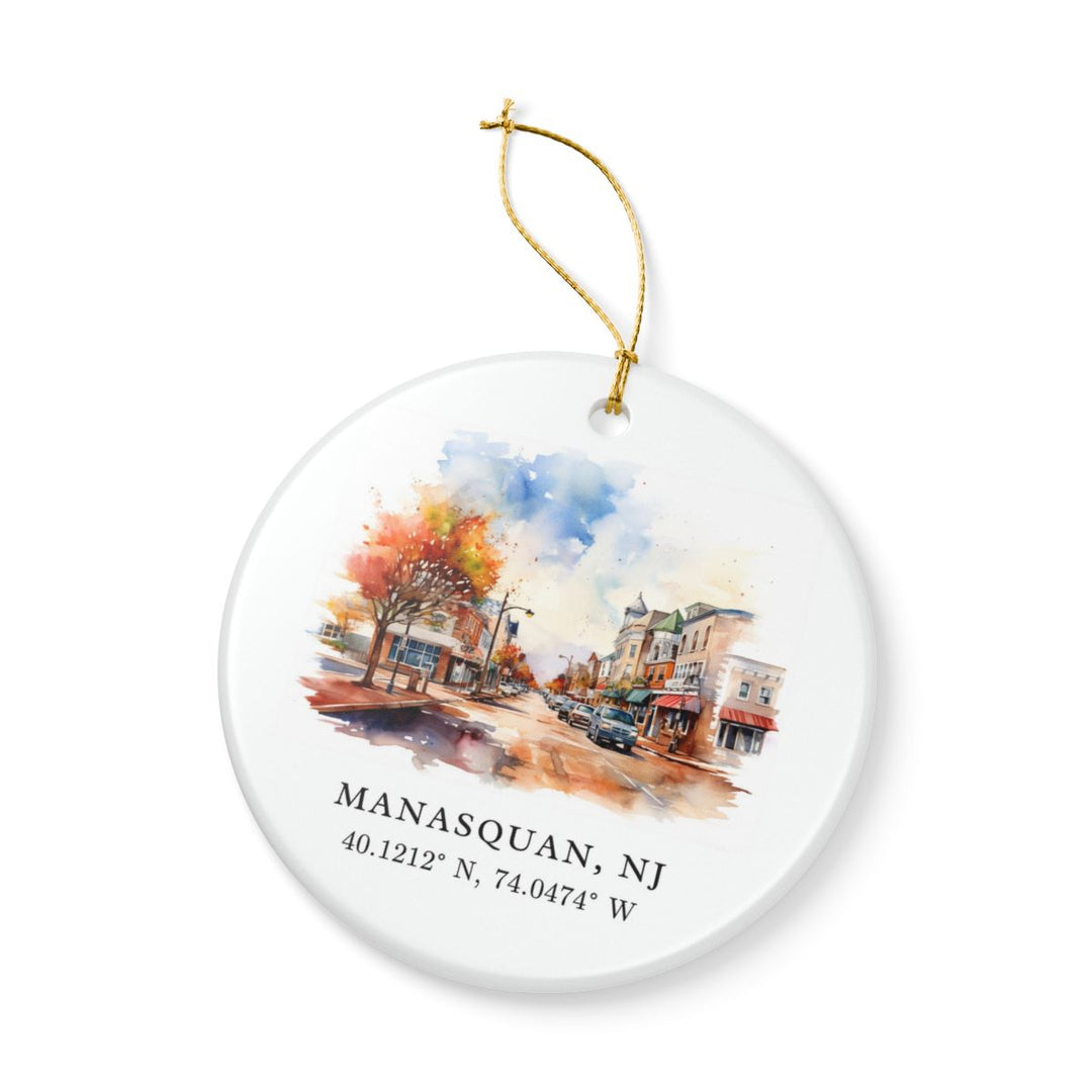 Manasquan New Jersey Ornament: Unique Manasquan Souvenir, Manasquan New Jersey Xmas Decor, and Authentic Manasquan Gift