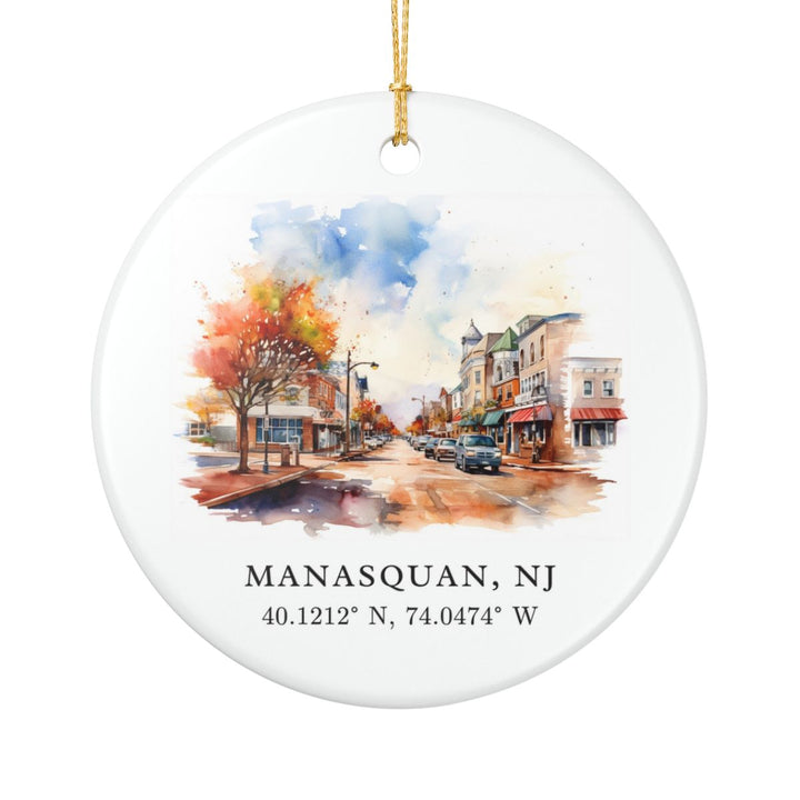 Manasquan New Jersey Ornament: Unique Manasquan Souvenir, Manasquan New Jersey Xmas Decor, and Authentic Manasquan Gift