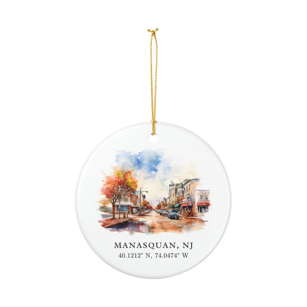 Manasquan New Jersey Ornament: Unique Manasquan Souvenir, Manasquan New Jersey Xmas Decor, and Authentic Manasquan Gift