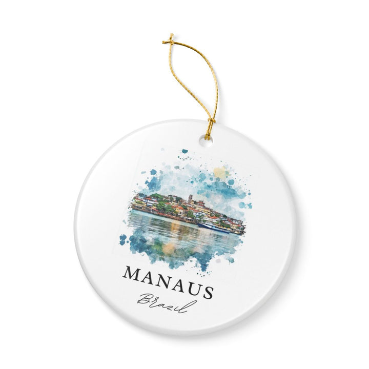 Manaus Brazil Ornament: Unique Manaus Souvenir, Manaus Brazil Xmas Decor, and Authentic Manaus Gift