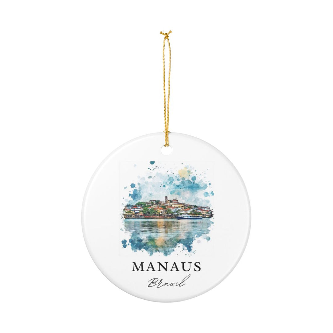 Manaus Brazil Ornament: Unique Manaus Souvenir, Manaus Brazil Xmas Decor, and Authentic Manaus Gift