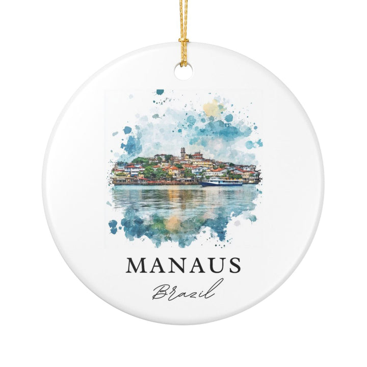 Manaus Brazil Ornament: Unique Manaus Souvenir, Manaus Brazil Xmas Decor, and Authentic Manaus Gift
