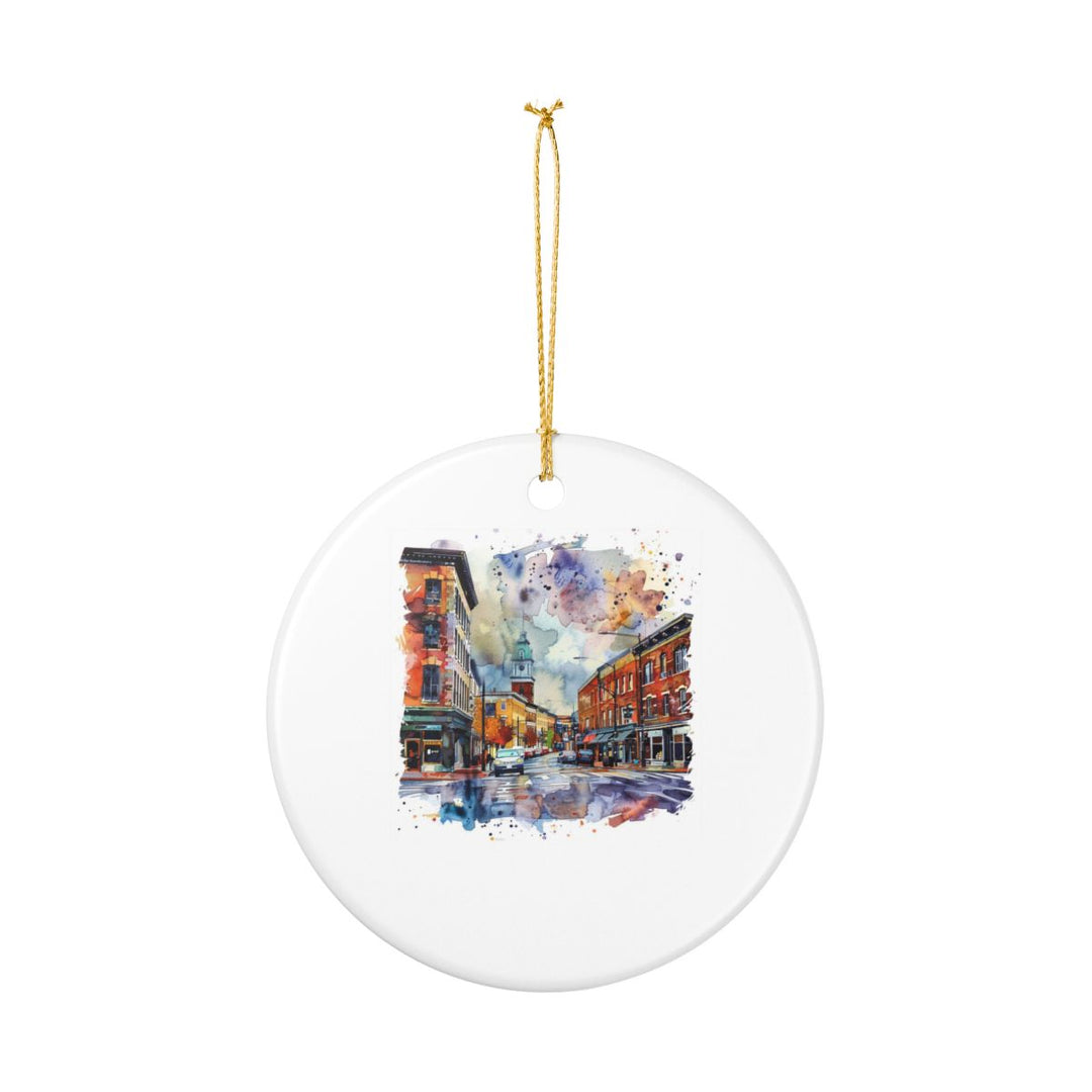 Manchester NH Ornament: Unique Manchester Souvenir, Manchester New Hampshire Xmas Decor, and Authentic Manchester Gift