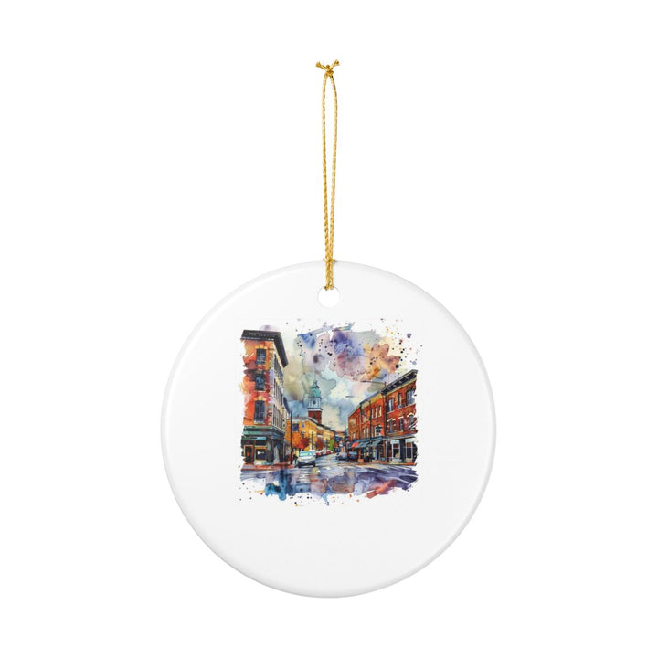 Manchester NH Ornament: Unique Manchester Souvenir, Manchester New Hampshire Xmas Decor, and Authentic Manchester Gift