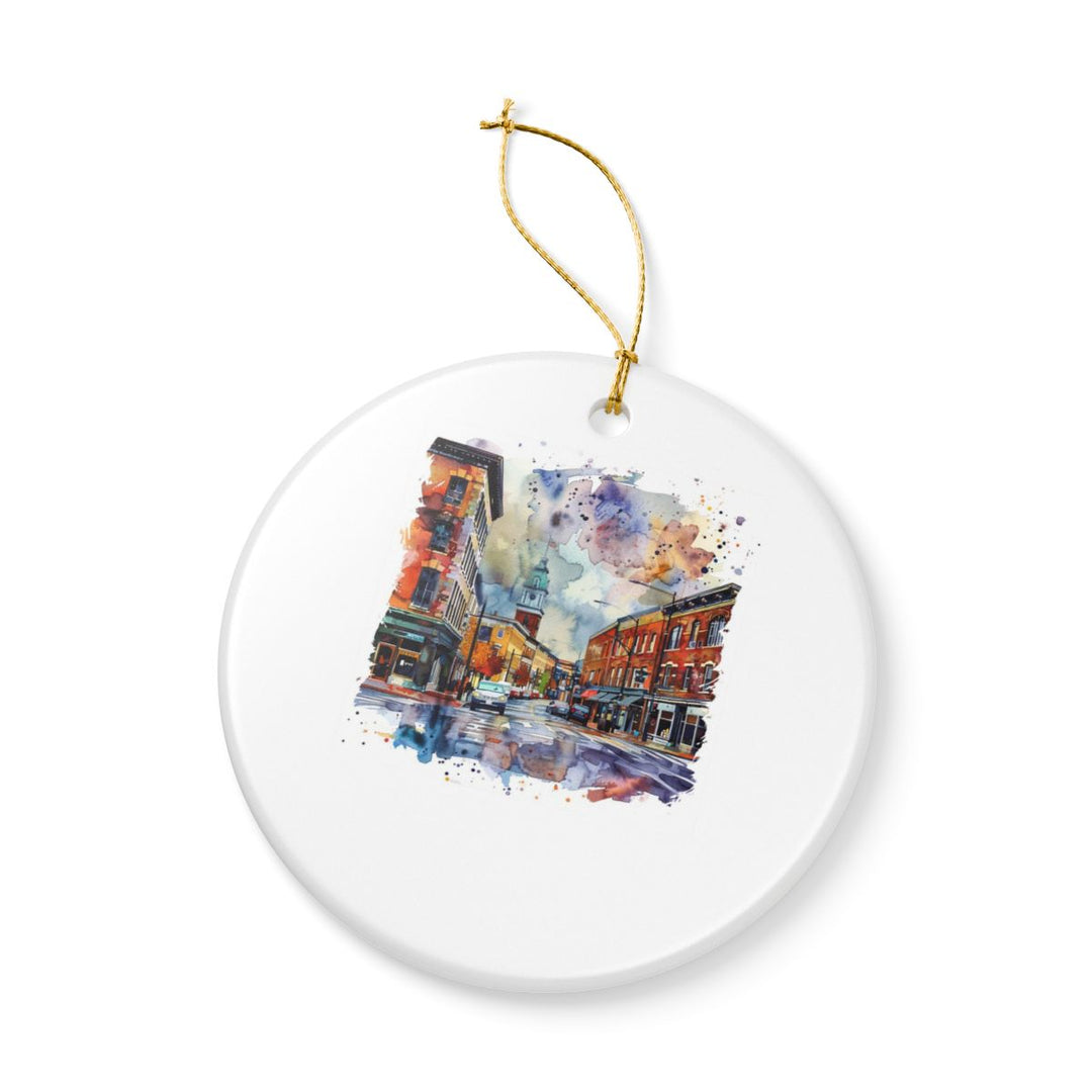 Manchester NH Ornament: Unique Manchester Souvenir, Manchester New Hampshire Xmas Decor, and Authentic Manchester Gift