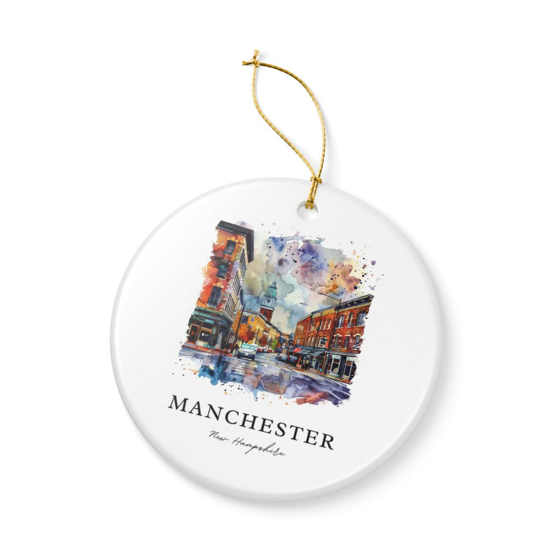 Manchester New Hampshire Ornament | Christmas Travel Souvenir Gift