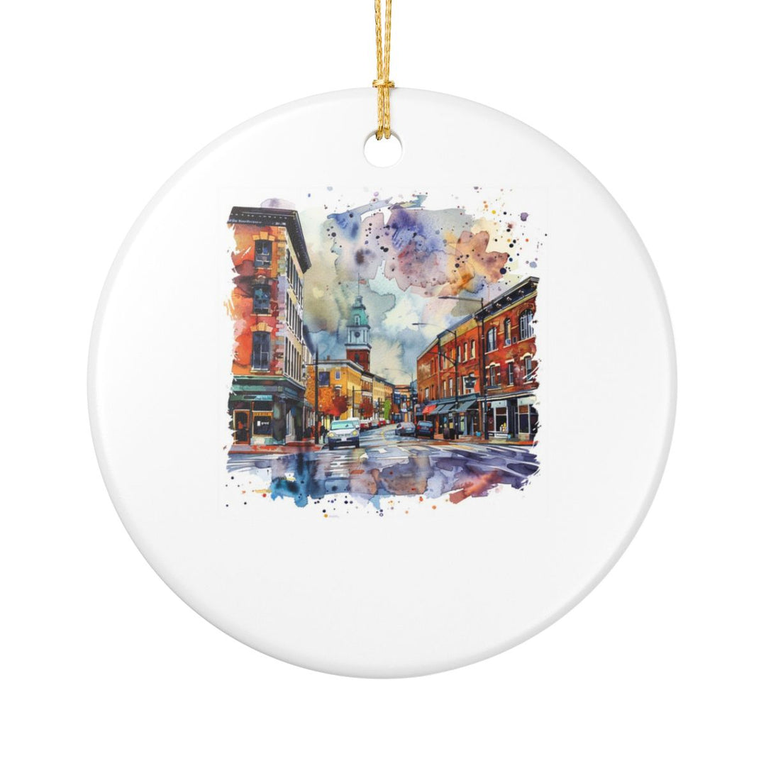 Manchester NH Ornament: Unique Manchester Souvenir, Manchester New Hampshire Xmas Decor, and Authentic Manchester Gift