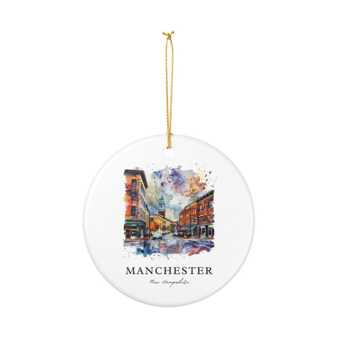 Manchester New Hampshire Ornament | Christmas Travel Souvenir Gift