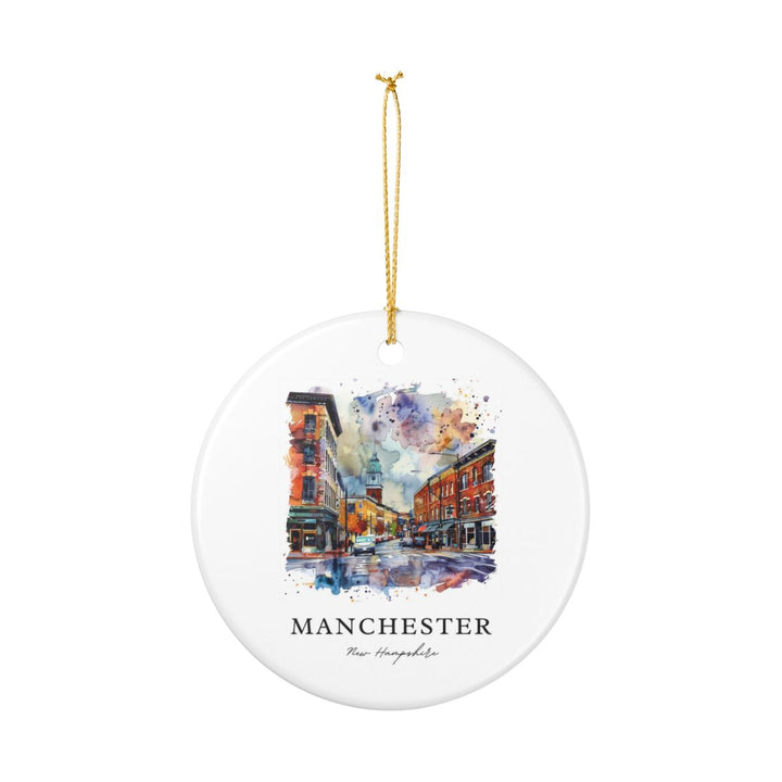 Manchester New Hampshire Ornament | Christmas Travel Souvenir Gift