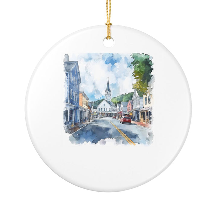 Manchester Vermont USA Ornament: Unique Manchester Souvenir, Manchester Vermont Xmas Decor, and Authentic Manchester Gift