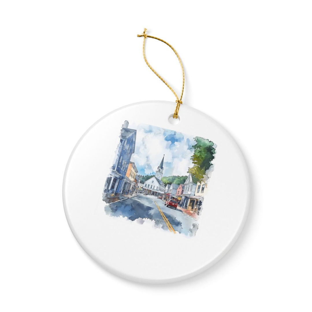 Manchester Vermont USA Ornament: Unique Manchester Souvenir, Manchester Vermont Xmas Decor, and Authentic Manchester Gift