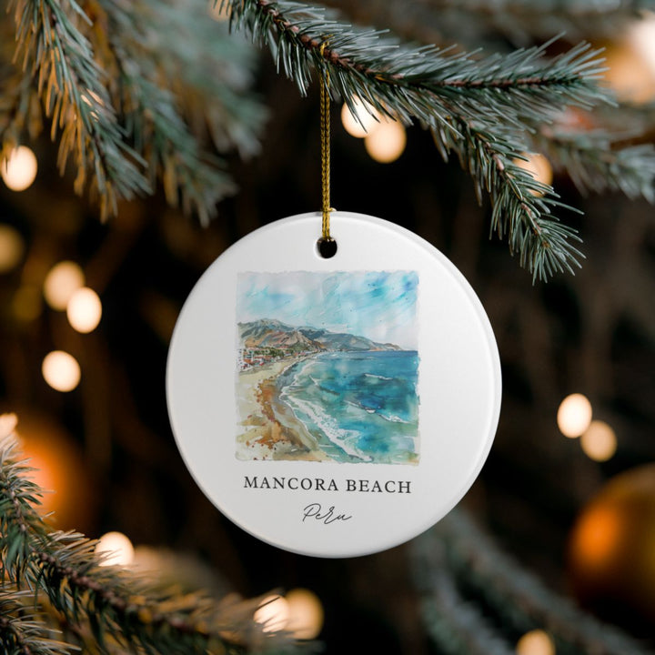 Mancora Peru Ornament: Unique Mancora Souvenir, Mancora Peru Xmas Decor, and Authentic Mancora Gift