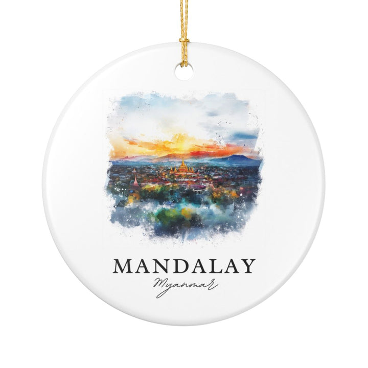 Mandalay Myanmar Ornament: Unique Mandalay Myanmar Souvenir, Mandalay Myanmar Xmas Decor, and Authentic Mandalay Myanmar Gift